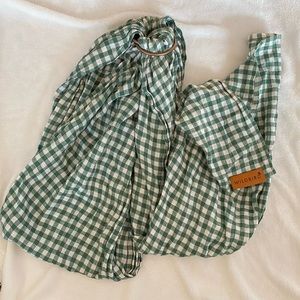 Wildbird Green Checkered Kids Sling